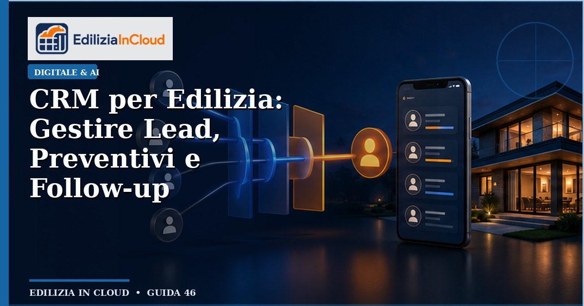 CRM per Edilizia: Gestire Lead, Preventivi e Follow-up