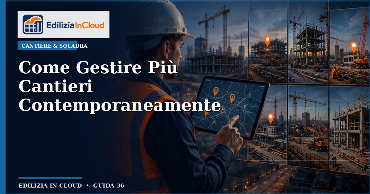 Come Gestire Più Cantieri Contemporaneamente