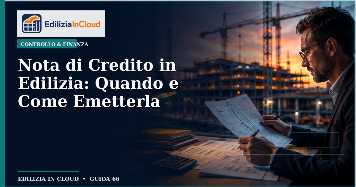 Nota di Credito in Edilizia: Quando e Come Emetterla