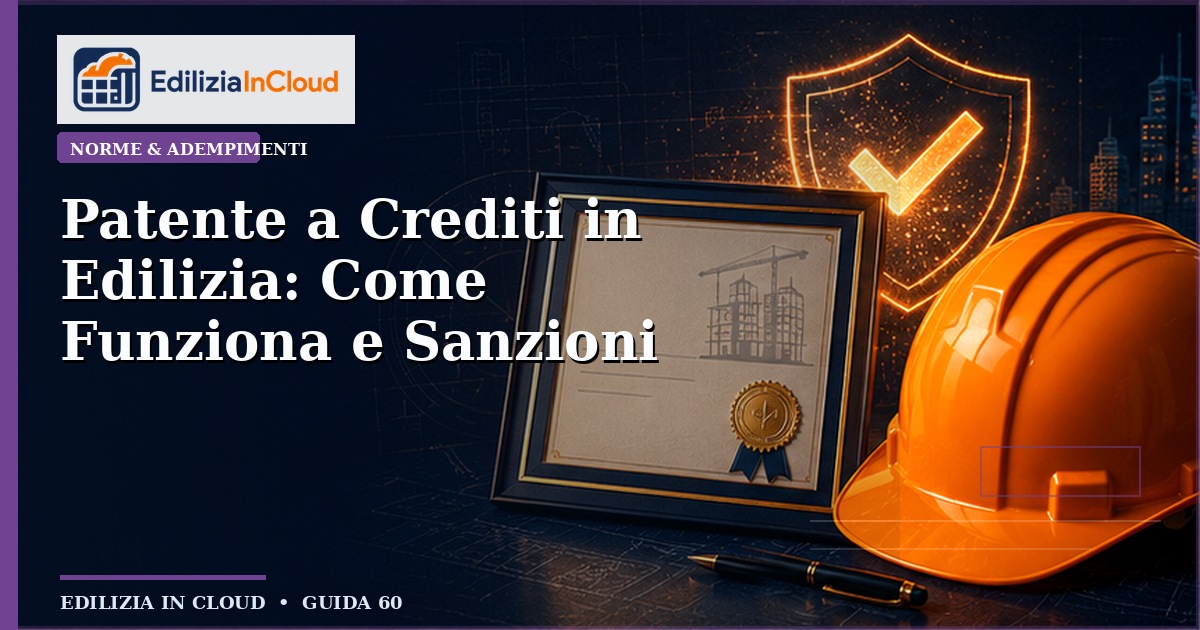 Patente a Crediti in Edilizia: Come Funziona e Sanzioni
