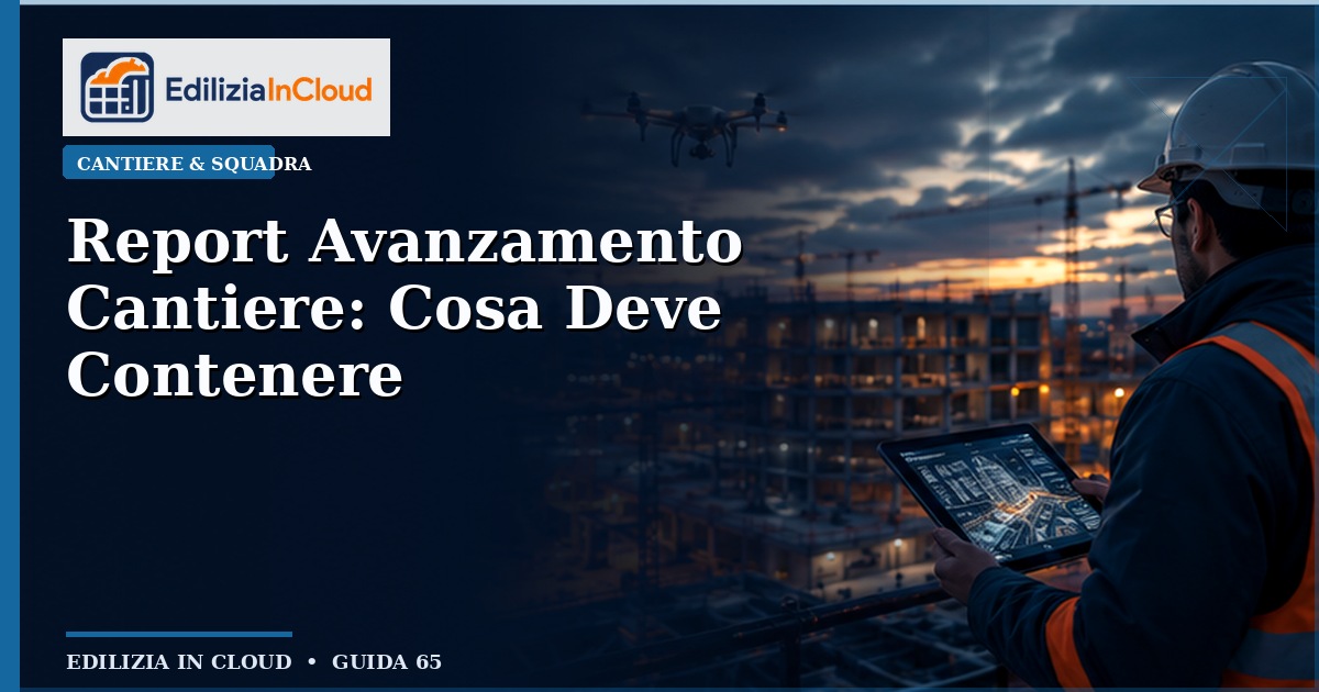 Report Avanzamento Cantiere: Cosa Deve Contenere
